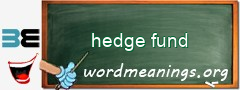WordMeaning blackboard for hedge fund
